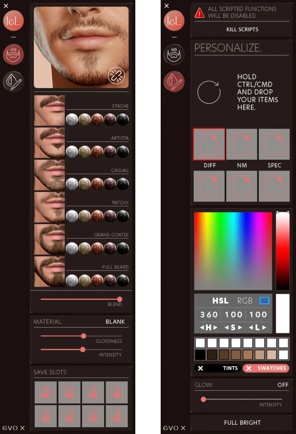 HD Beard HUD reference