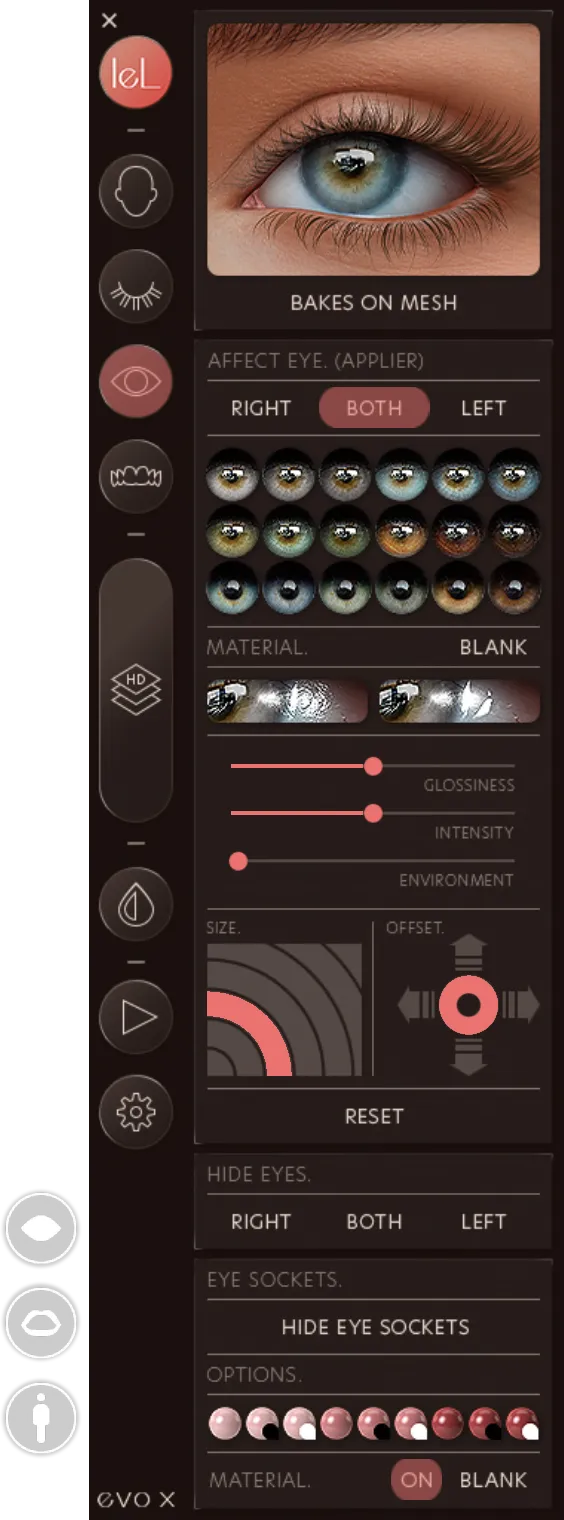 Eyes HUD reference