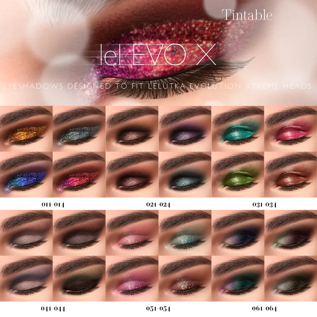 Eyeshadow reference card.