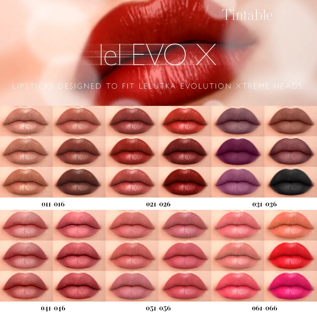 Lipstick reference card.