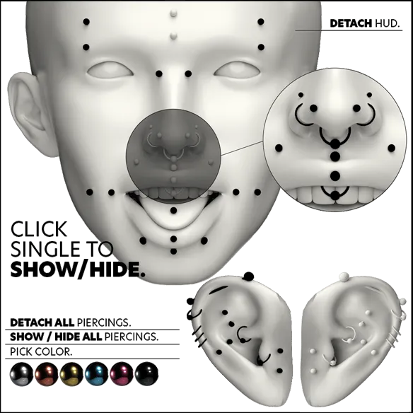 Piercings HUD reference